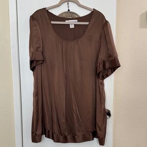 Chocolate Silk Blouse